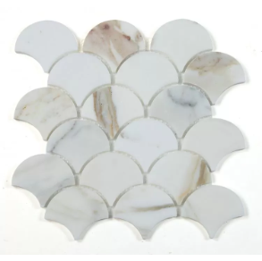 Dragon Scale Calacatta Gold Polished - marble tile